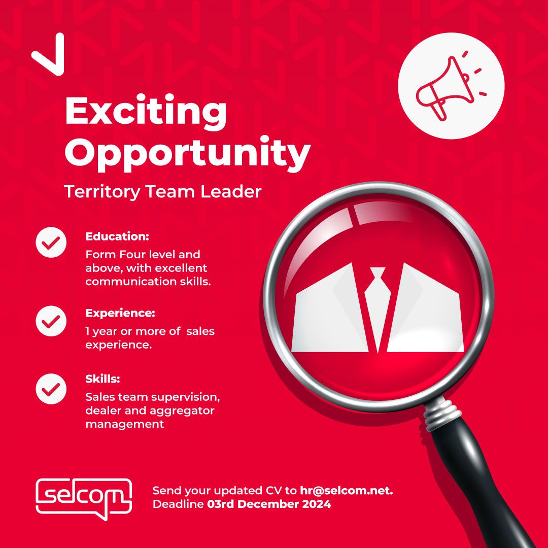 Territory Team Leader Job Vacancies at Selcom Tanzania