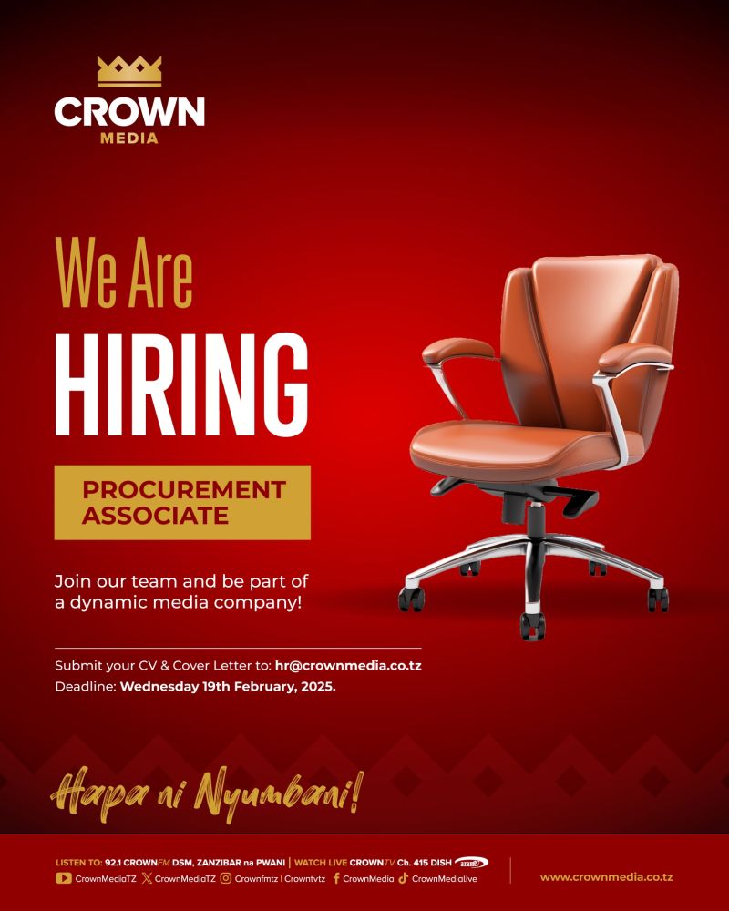 Procurement Associate Job Vacancy at Crown Media! 