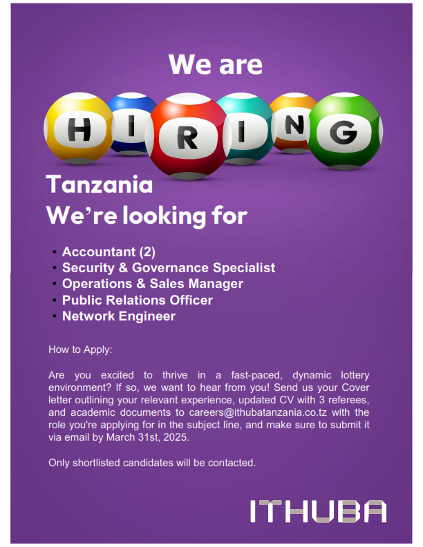 Various Job Vacancies at ITHUBA Tanzania