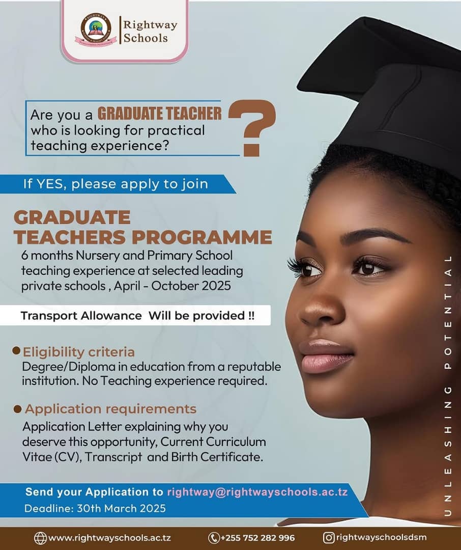 2025 Graduate Teachers Programme at Rightway Schools 