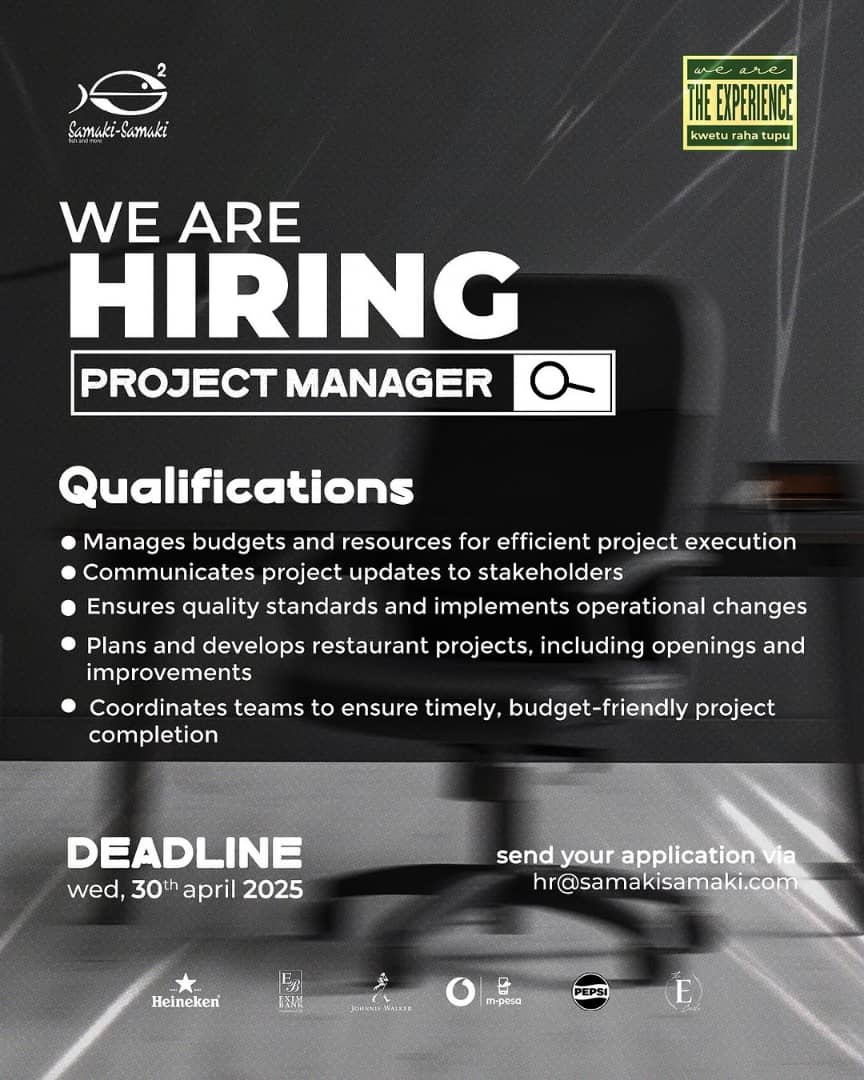 Project Manager Job Vacancy at Samaki Samaki