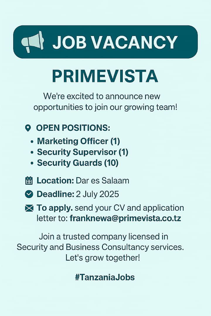 Various Job Vacancies at Primevista